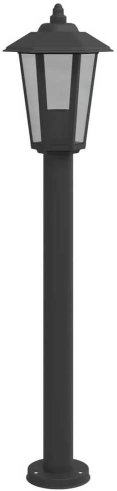 Lauko šviestuvas, 3vnt., juodas, 80cm, nerūdijantis plienas
