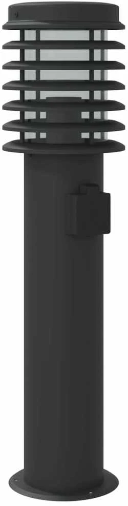 Lauko šviestuvas su išvedimu, 3vnt., juodas, 60cm, plienas