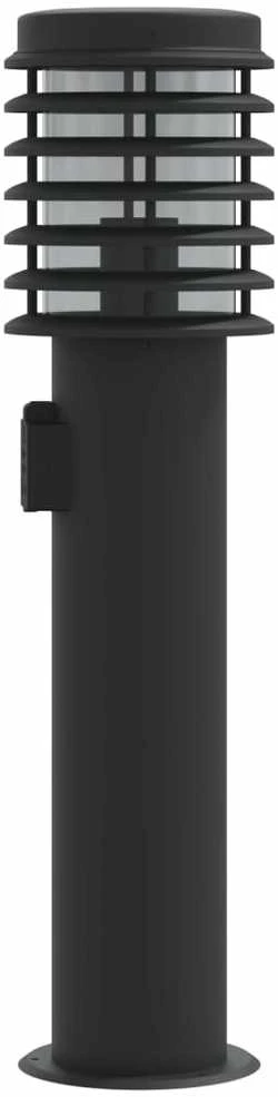 Lauko šviestuvas su išvedimu, juodas, 60cm, plienas