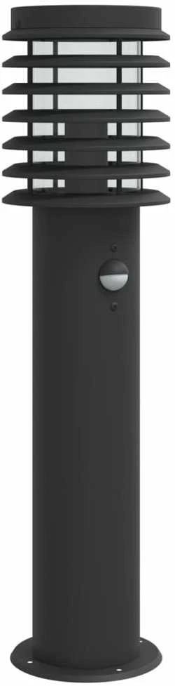 Lauko šviestuvas su jutikliu, juodas, 60cm, plienas
