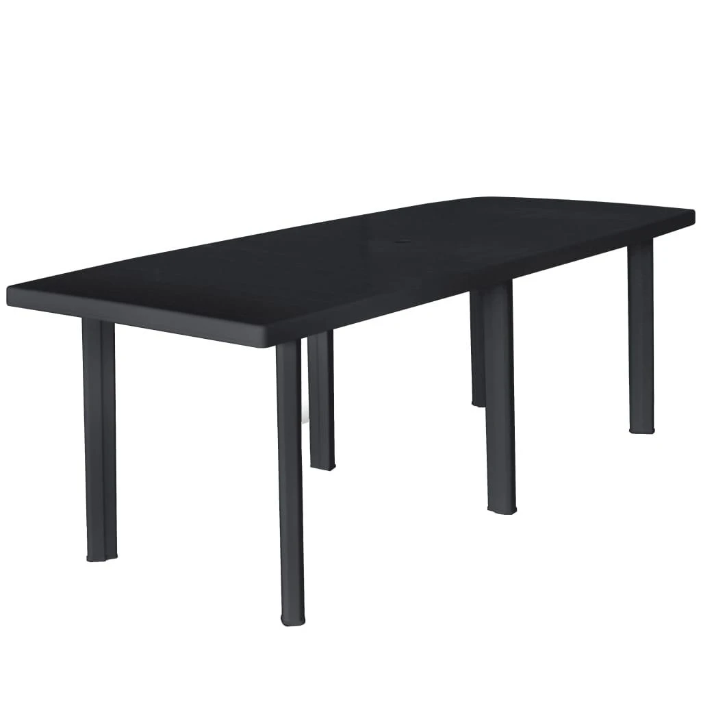Lauko baldų komplektas Lauko valgomojo baldų komplektas, 11d., antrac. sp., plastikas