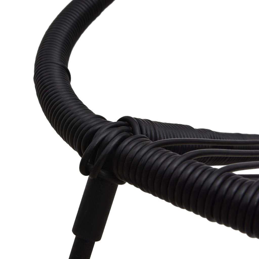 Lauko baldų komplektas Lauko valgomojo baldų komplektas, 3 dalių, juodas, PVC ratanas