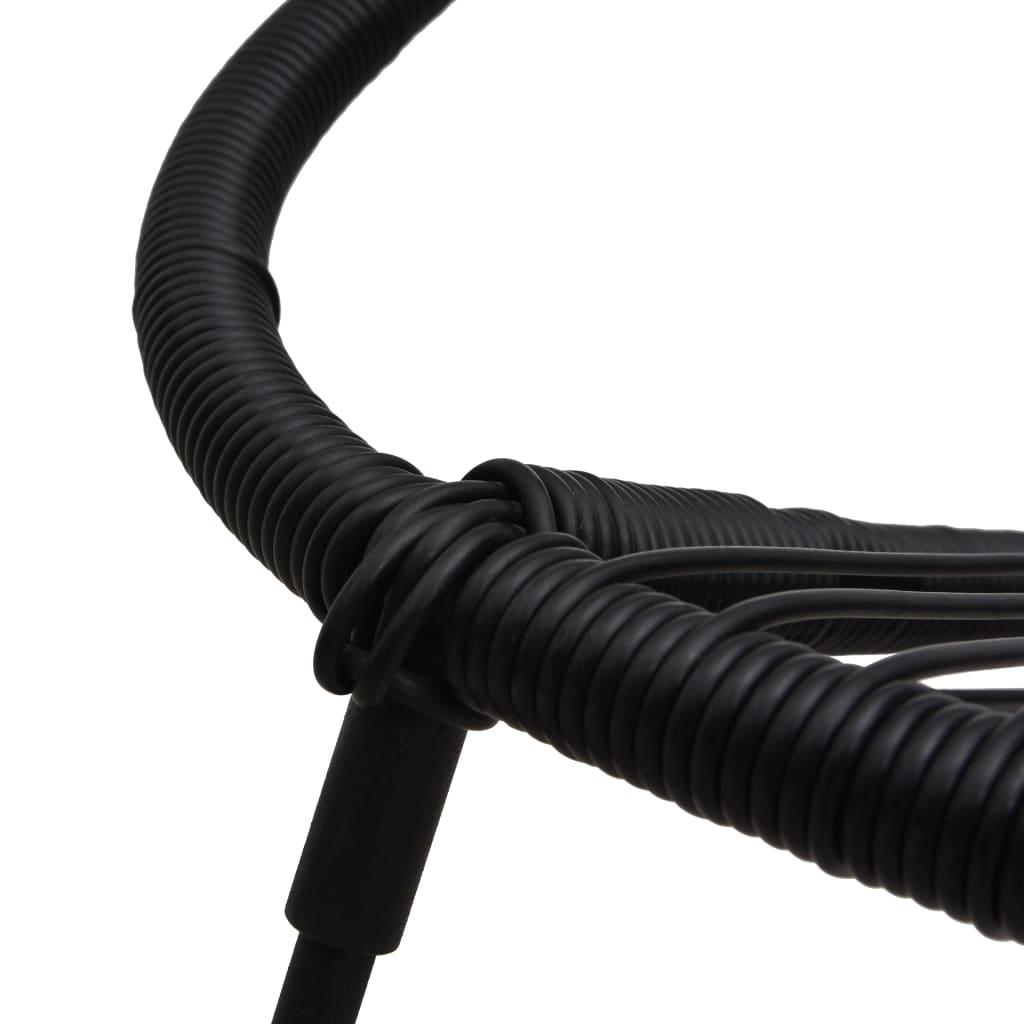 Lauko baldų komplektas Lauko valgomojo baldų komplektas, 3 dalių, juodas, PVC ratanas