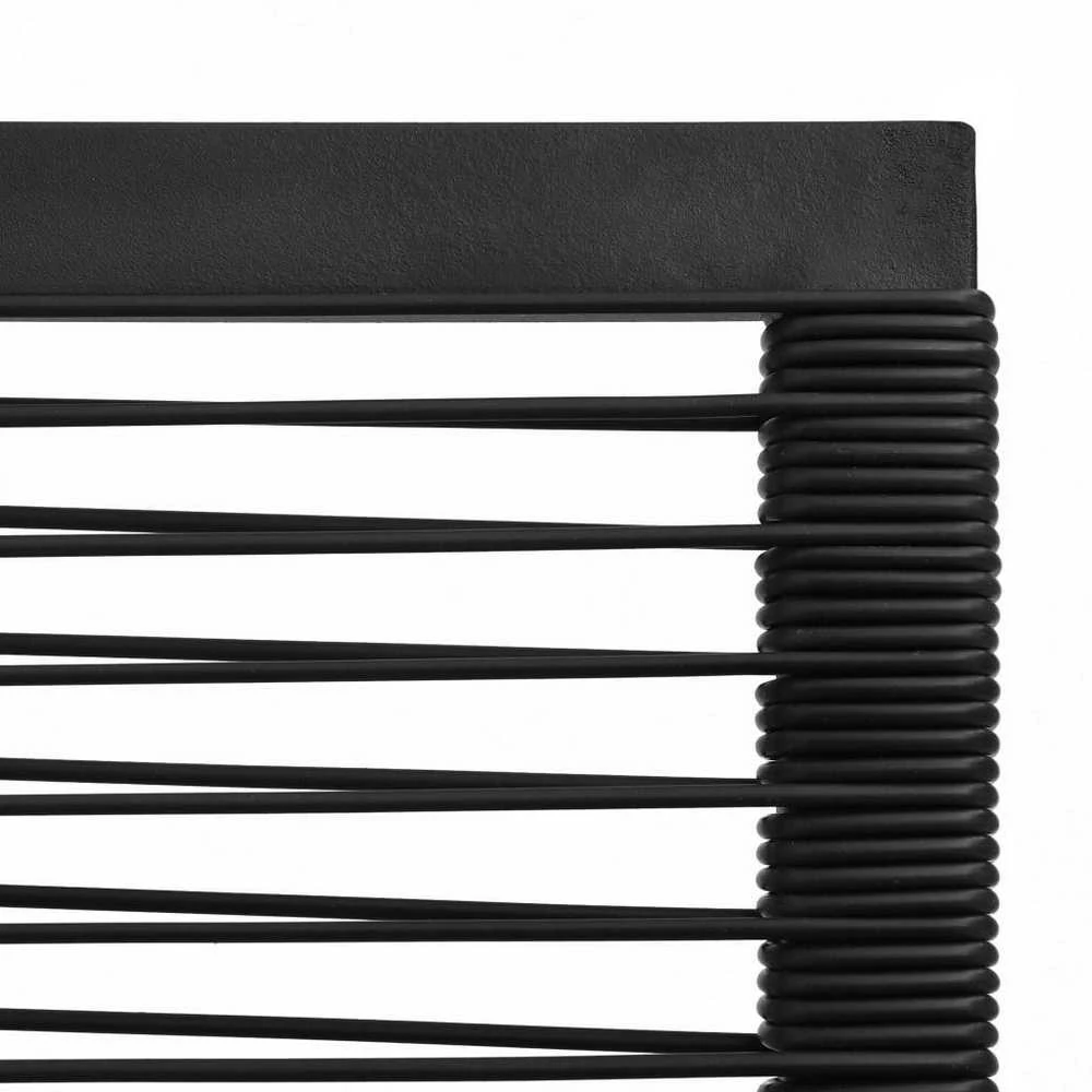 Lauko baldų komplektas Lauko valgomojo baldų komplektas, 5 dalių, juodas, PVC ratanas