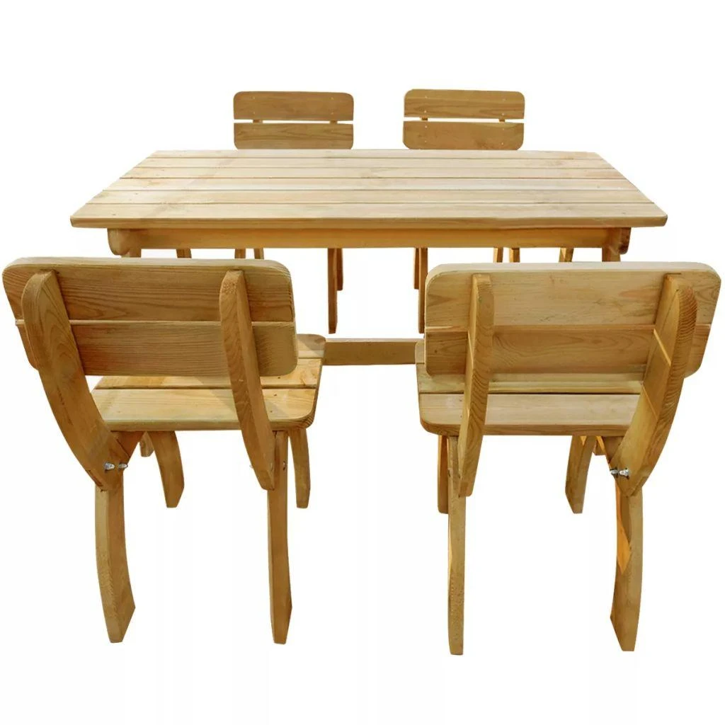 Lauko baldų komplektas Lauko valgomojo baldų komplektas, 5d., impregnuota pušies med.