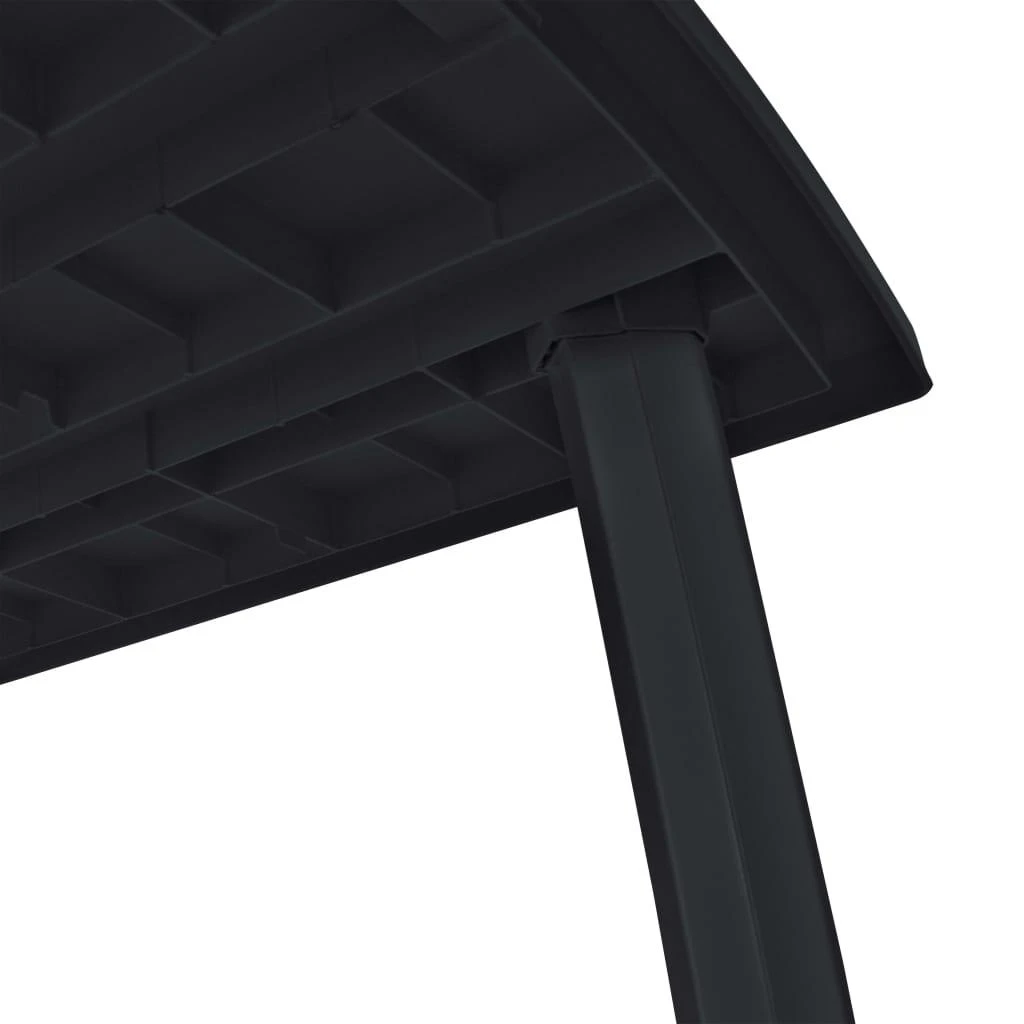 Lauko baldų komplektas Lauko valgomojo baldų komplektas, 9d., antracito, plastikas