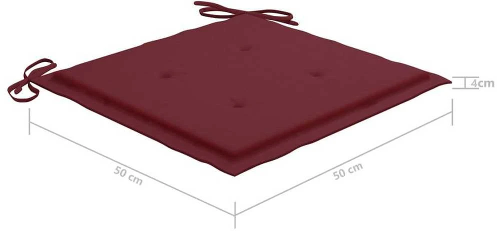 Lauko valgomojo kėdės su pagalvėlėmis, 3vnt., akacijos masyvas