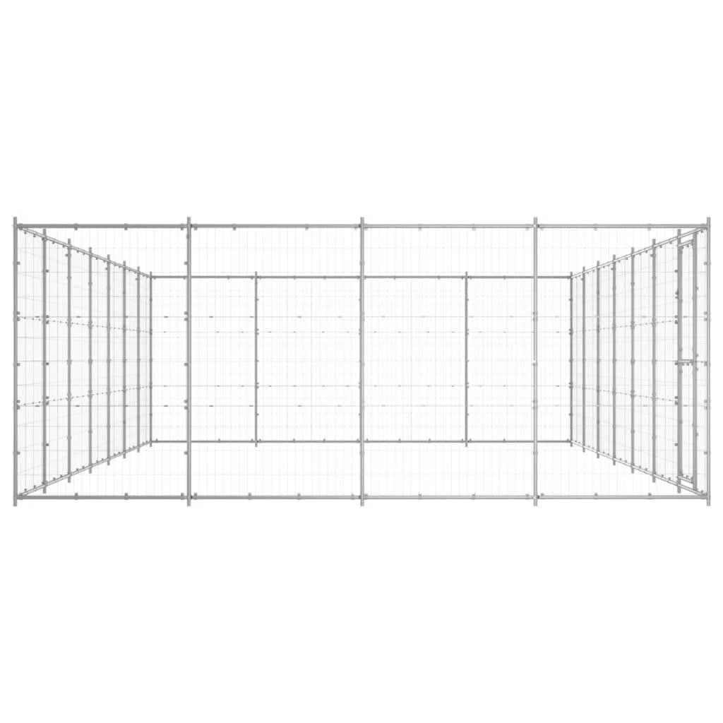 Lauko voljeras šunims, galvanizuotas plienas, 33,88m²