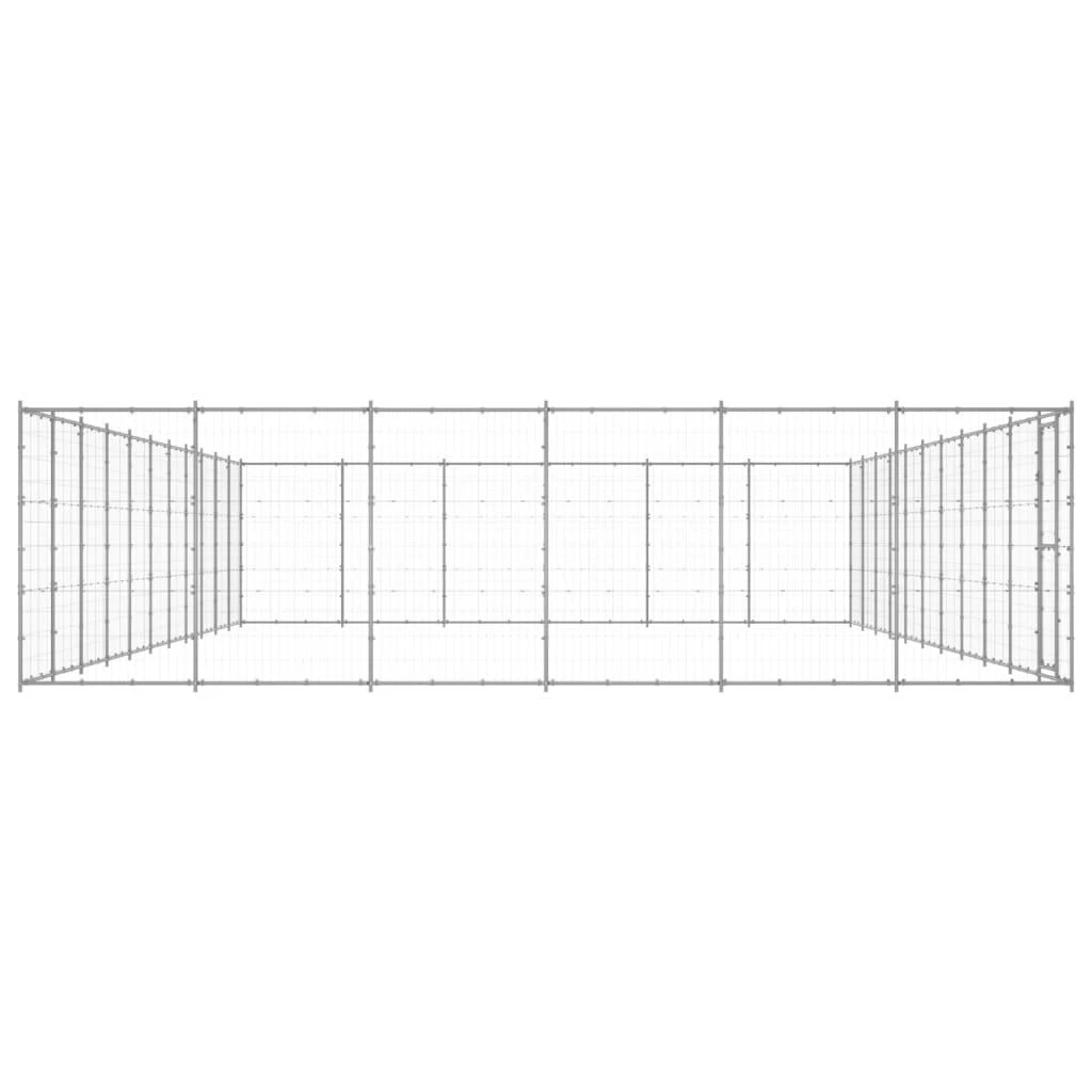 Lauko voljeras šunims, galvanizuotas plienas, 79,86m²
