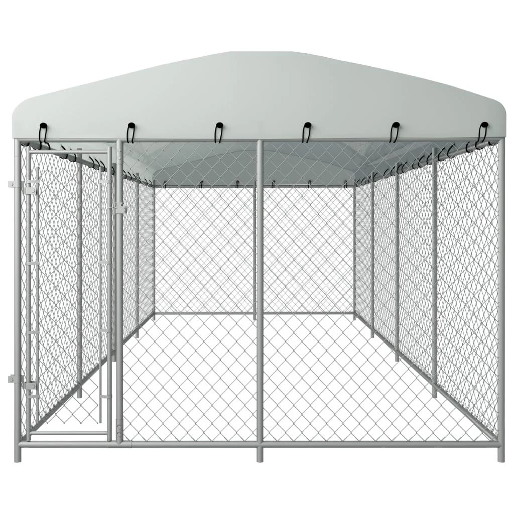 Lauko voljeras šunims su stogu, 7,6x3,8x2,3m