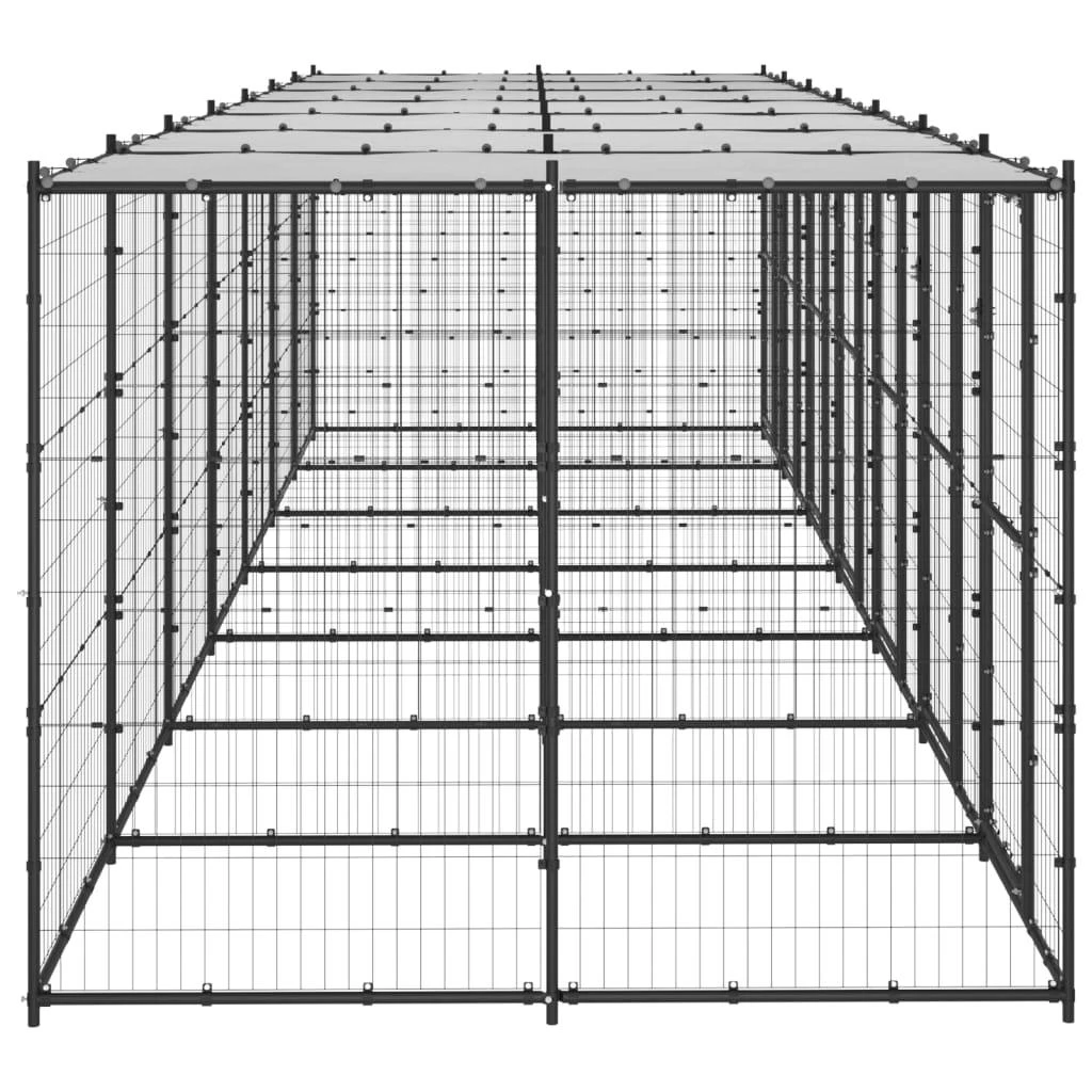 Lauko voljeras šunims su stogu, plienas, 16,94m²