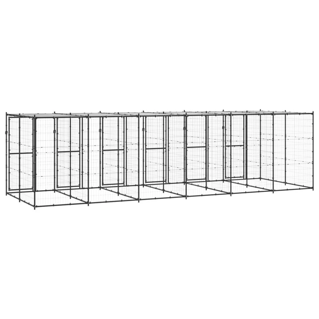 Lauko voljeras šunims su stogu, plienas, 14,52m²