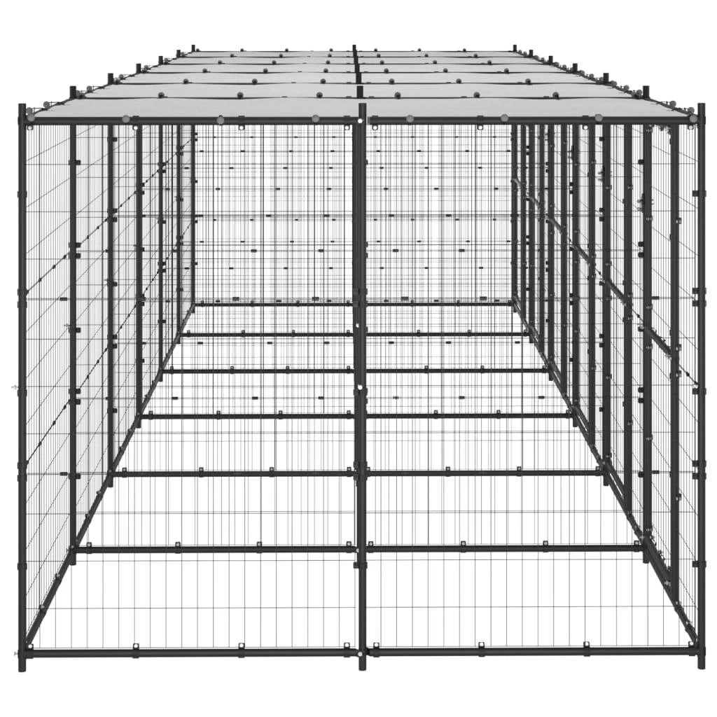 Lauko voljeras šunims su stogu, plienas, 14,52m²