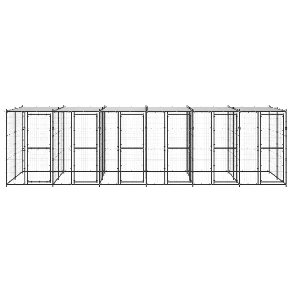 Lauko voljeras šunims su stogu, plienas, 14,52m²