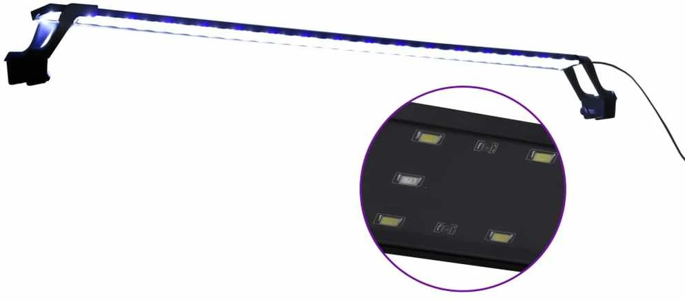 LED akvariumo lempa su spaustukais, mėlyna ir balta, 115-130cm