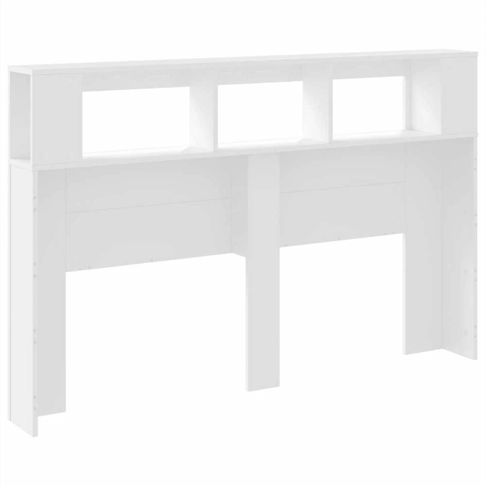 LED galvūgalis, baltas, 160x18,5x103,5cm, apdirbta mediena