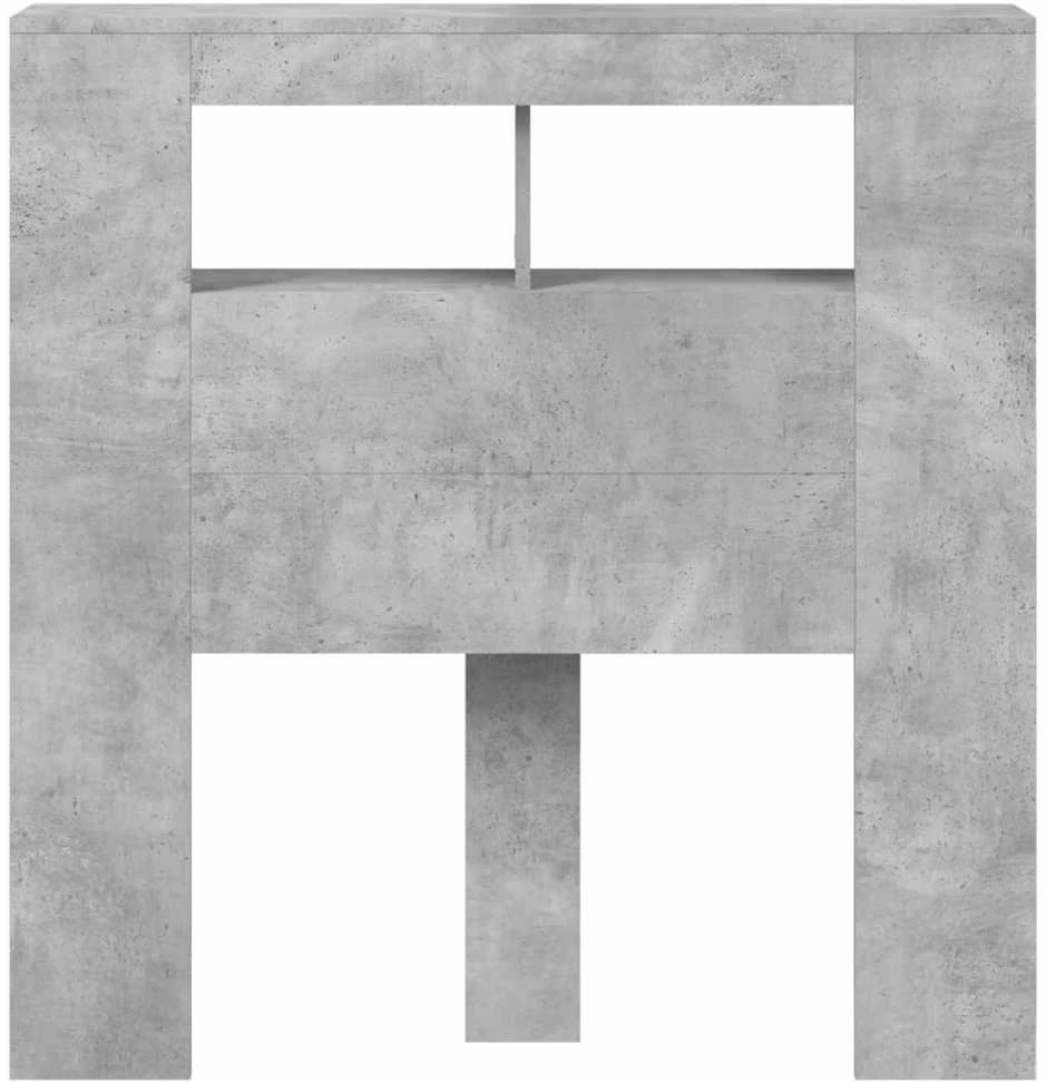 LED galvūgalis, betono, 100x18,5x103,5cm, apdirbta mediena