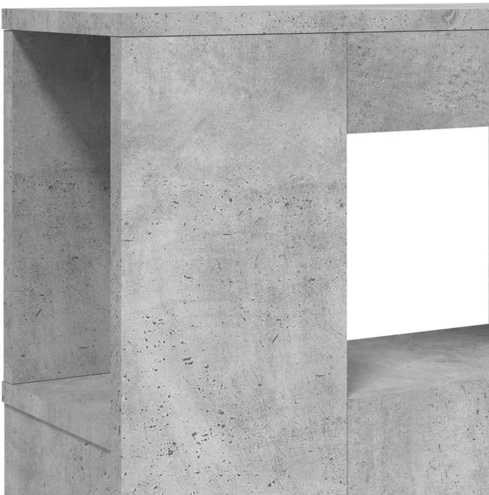 LED galvūgalis, betono, 160x18,5x103,5cm, apdirbta mediena