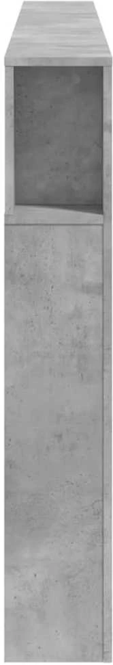 LED galvūgalis, betono, 220x18,5x103,5cm, apdirbta mediena