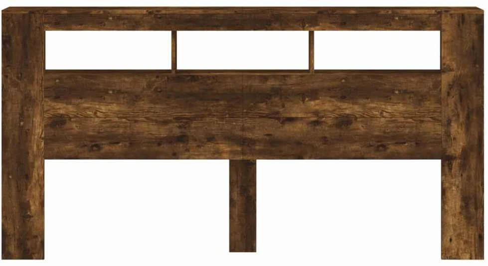 LED galvūgalis, dūminio ąžuolo, 200x18,5x103,5cm, mediena