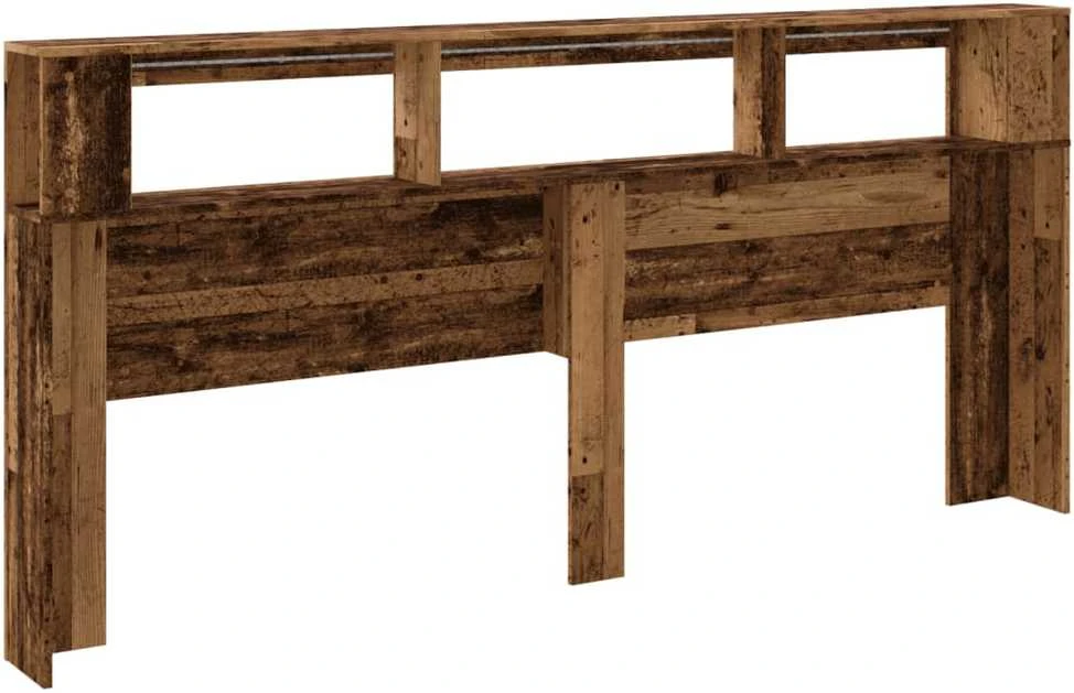 LED galvūgalis, medienos, 220x18,5x103,5cm, apdirbta mediena