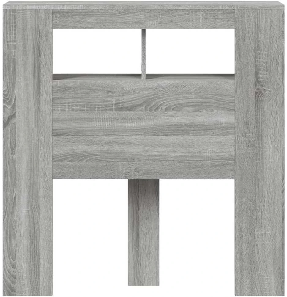 LED galvūgalis, pilkas ąžuolo, 100x18,5x103,5cm, mediena