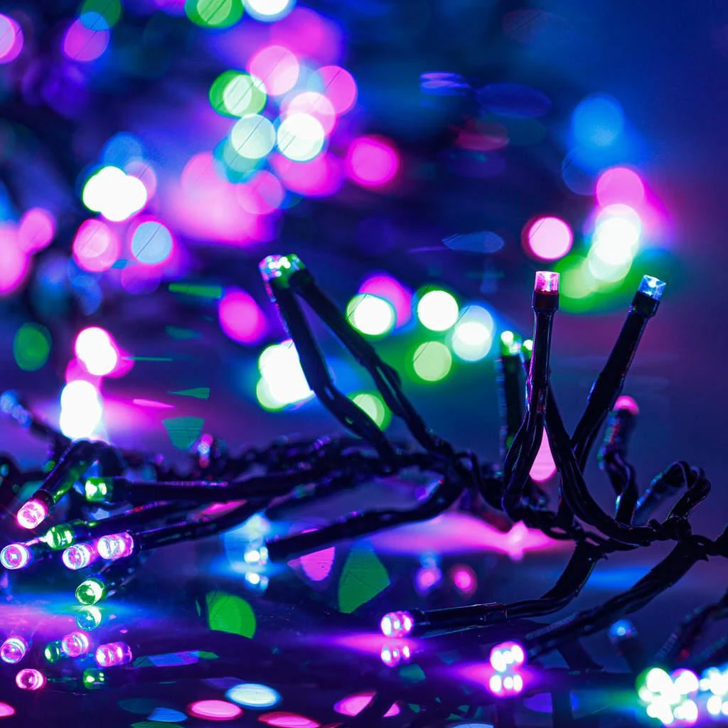 LED lempučių girlianda, 23m, PVC, 3000 pastelinių LED, tanki