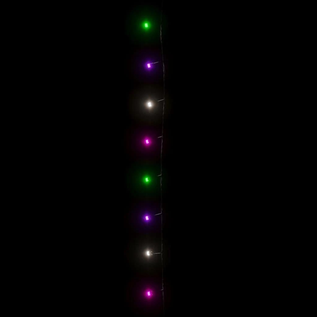 LED lempučių girlianda, 60m, PVC, 600 pastelinių spalvotų LED