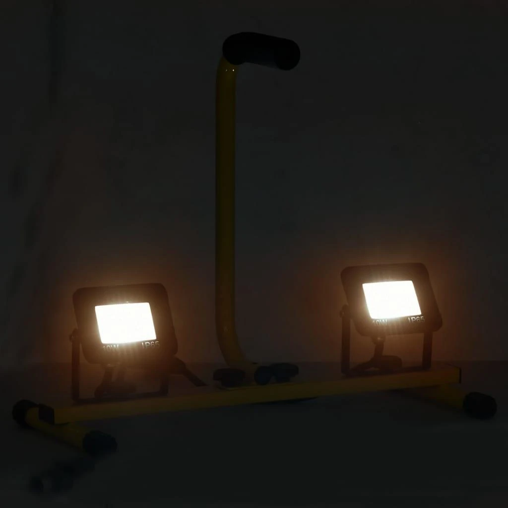 LED prožektorius su rankena, šiltos baltos spalvos, 2x10W