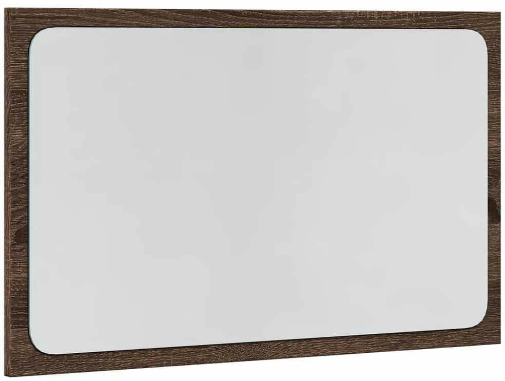 LED vonios veidrodis, rudas ąžuolo, 60x8,5x38cm, mediena