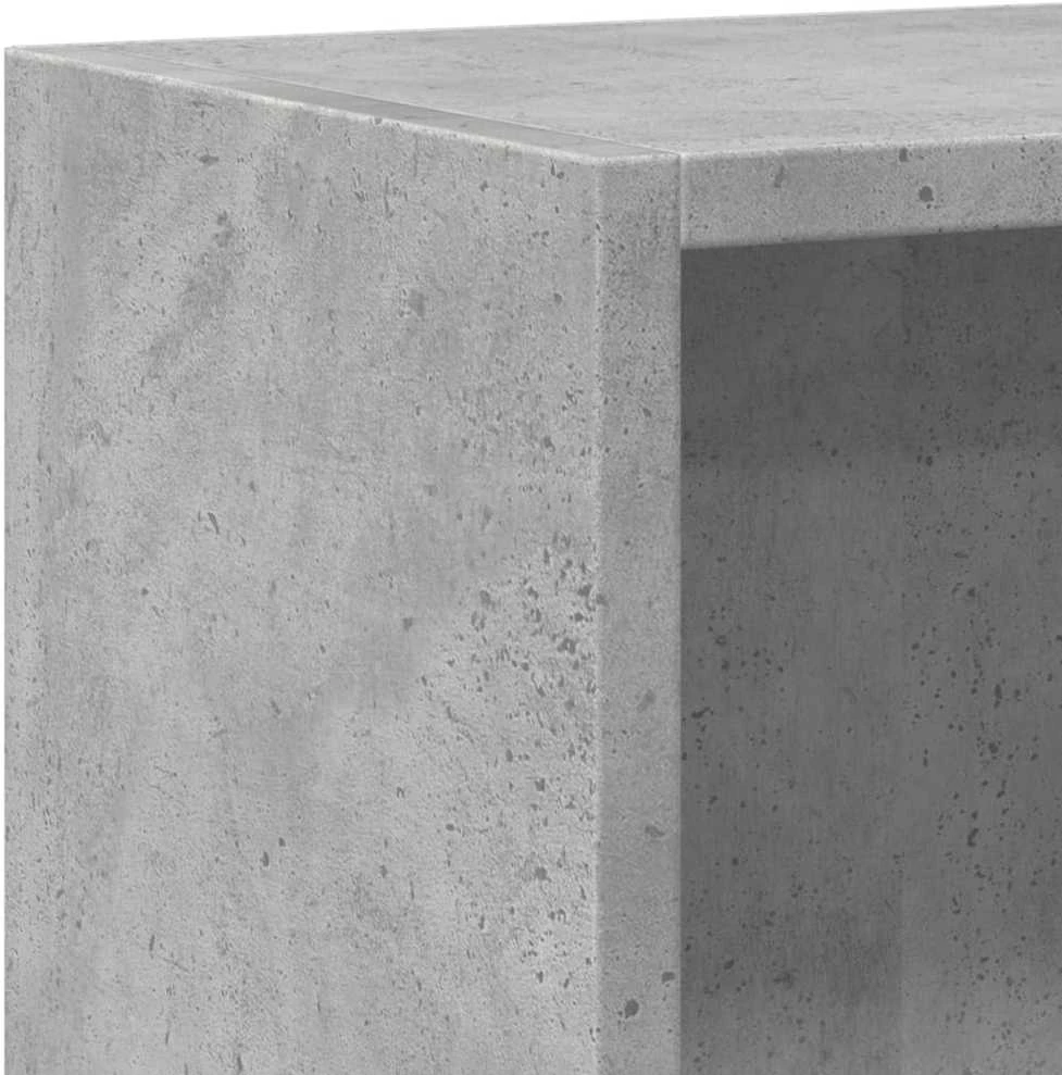 Lentyna knygoms, betono pilkos spalvos, 80x24x75cm, MDP