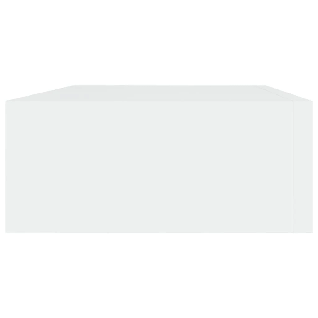 Lentynos su stalčiais, 2vnt., baltos, 40x23,5x10cm, MDF