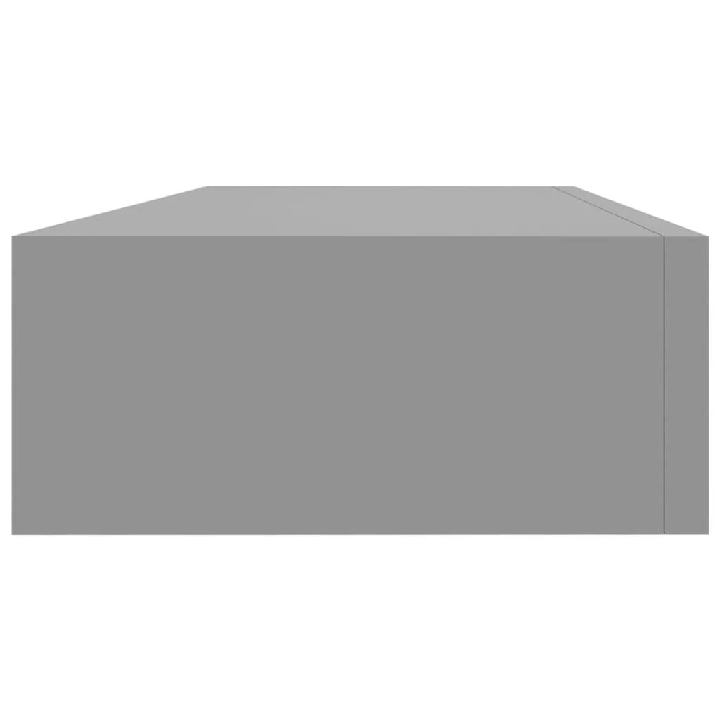 Lentynos su stalčiais, 2vnt., pilkos, 60x23,5x10cm, MDF