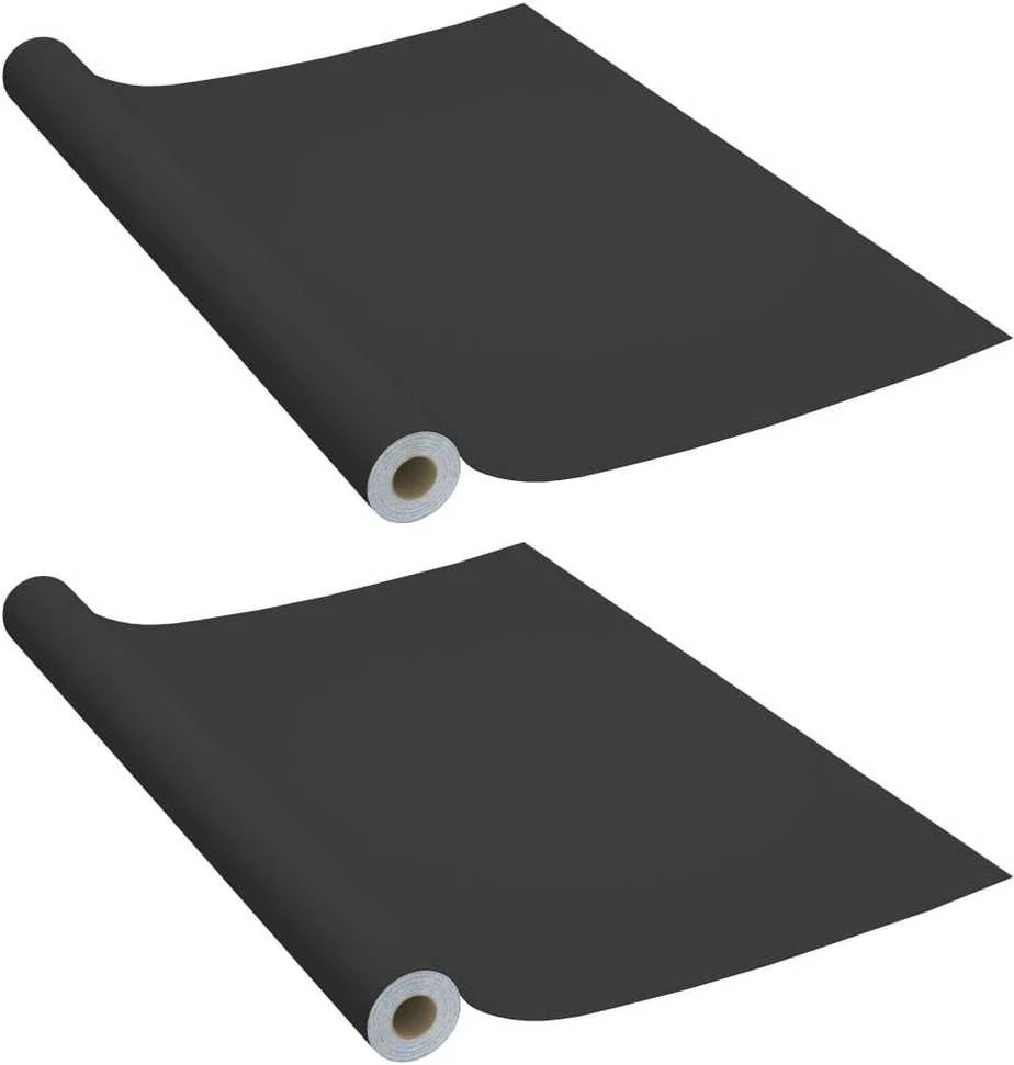 Lipnios plėvelės baldams, 2vnt., juodos, 500x90cm, PVC