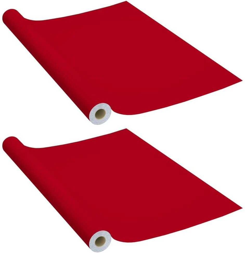 Lipnios plėvelės baldams, 2vnt., raudonos, 500x90cm, PVC