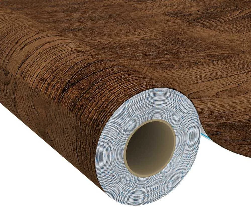 Lipnios plėvelės durims, 4vnt., tamsios ąžuolo, 210x90cm, PVC