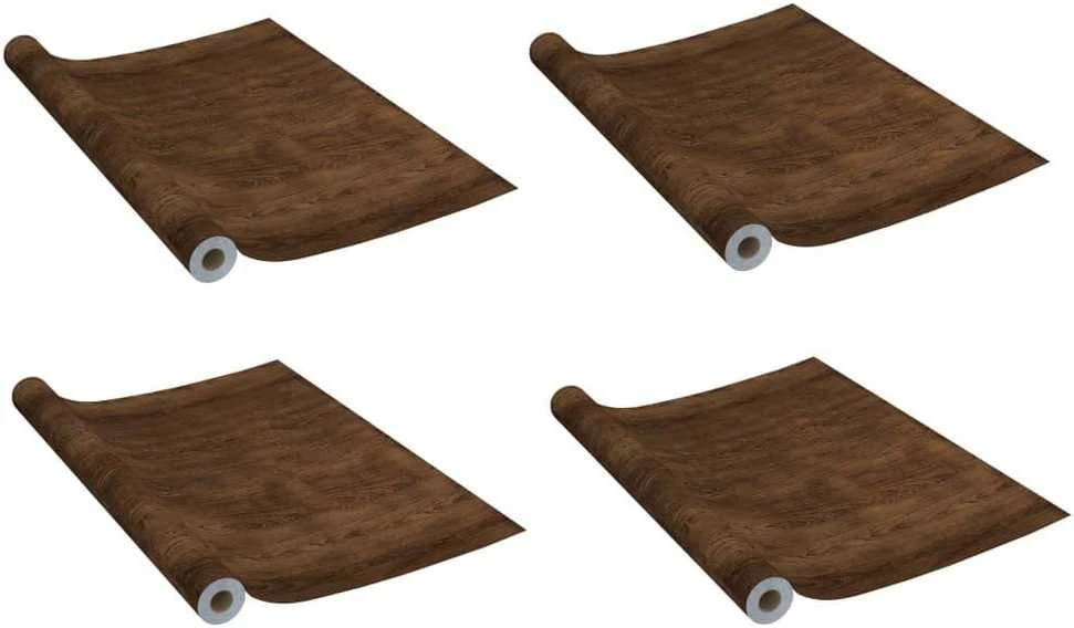 Lipnios plėvelės durims, 4vnt., tamsios ąžuolo, 210x90cm, PVC