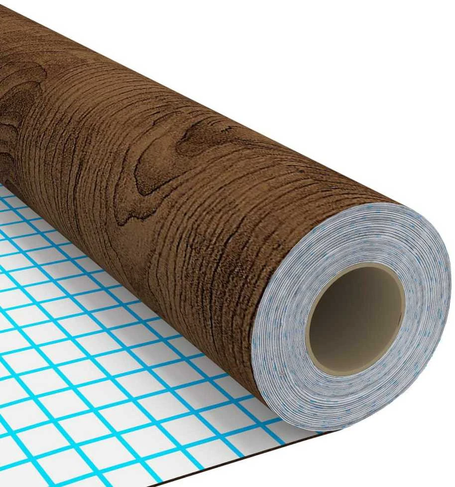 Lipnios plėvelės durims, 4vnt., tamsios ąžuolo, 210x90cm, PVC