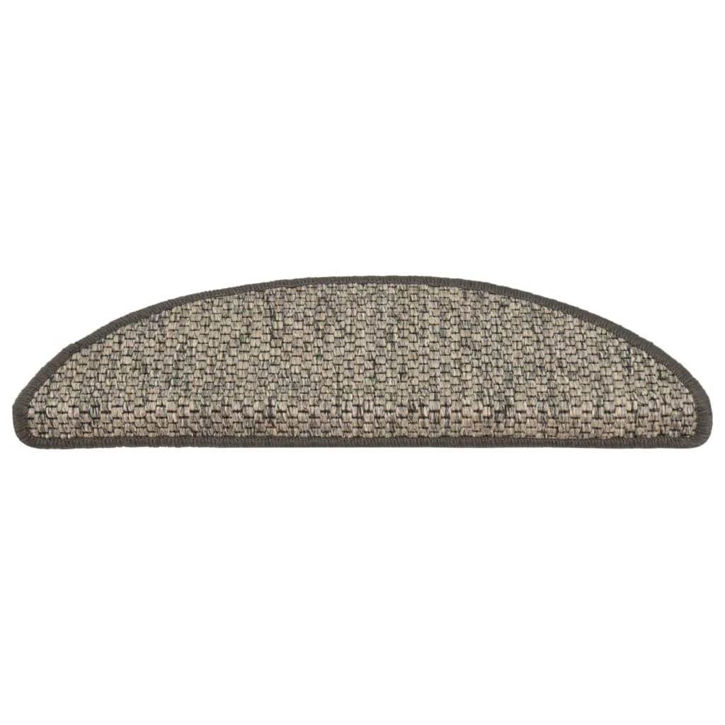 Lipnūs laiptų kilimėliai, 15vnt., rudi smėlio, 56x17x3cm