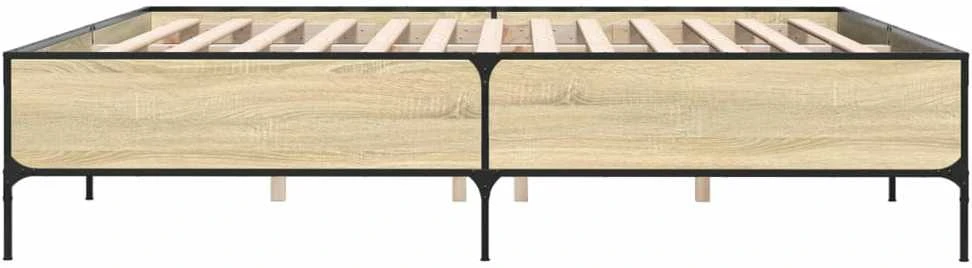 Lovos rėmas, ąžuolo, 200x200cm, apdirbta mediena ir metalas