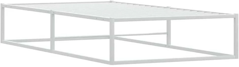 Lovos rėmas be čiužinio, baltas, 90x200cm, metalas