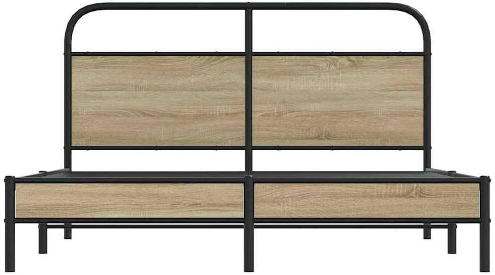 Lovos rėmas be čiužinio, dūminio ąžuolo, 160x200 cm, mediena