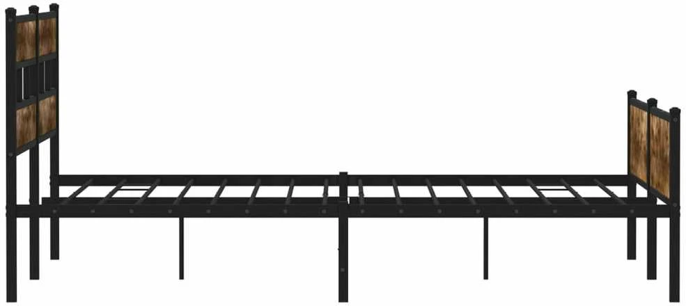 Lovos rėmas be čiužinio, dūminio ąžuolo, 180x200cm, metalas