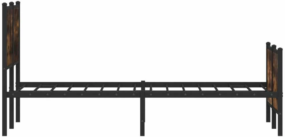 Lovos rėmas be čiužinio, dūminio ąžuolo, 160x200cm, metalas
