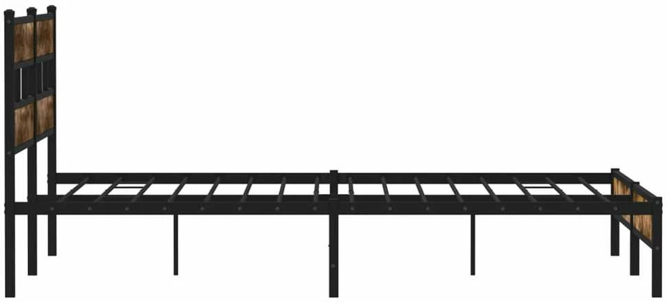 Lova Lovos rėmas be čiužinio, dūminio ąžuolo, 183x213cm, metalas