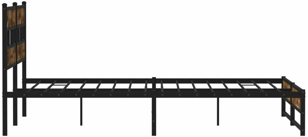 Lova Lovos rėmas be čiužinio, dūminio ąžuolo, 193x203cm, metalas