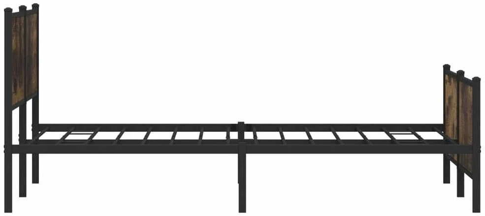 Lovos rėmas be čiužinio, dūminio ąžuolo, 180x200cm, metalas