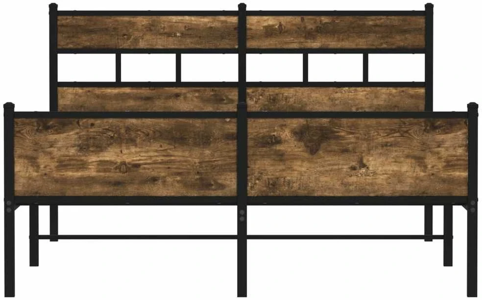 Lovos rėmas be čiužinio, dūminio ąžuolo, 150x200cm, mediena