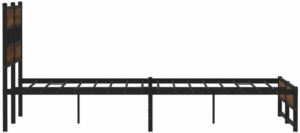 Lovos rėmas be čiužinio, rudas ąžuolo, 180x200cm, metalas