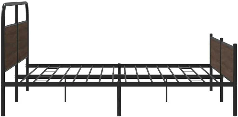 Lovos rėmas be čiužinio, rudas ąžuolo, 180x200cm, metalas